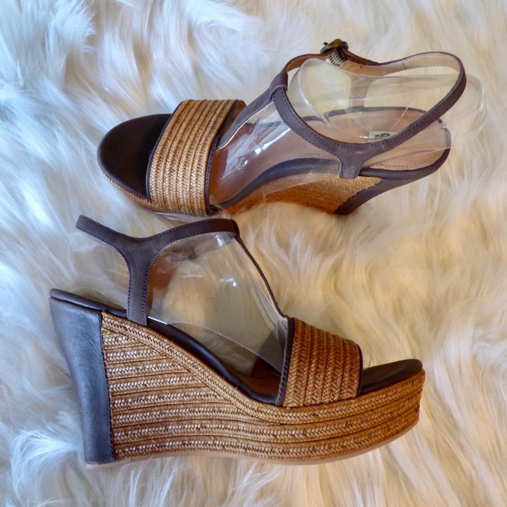 UGG Women's Fitchie Wedge Sandal Chocolate New 9 - Picture 7 of 7